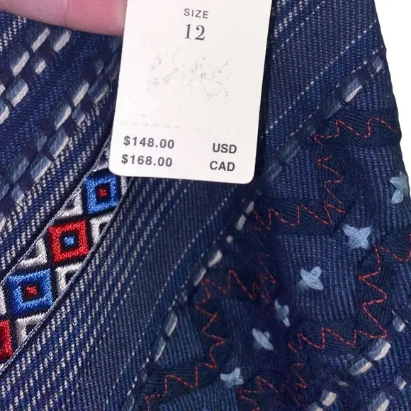 Anthropologie Maeve embroidered short skirt NWT gorgeous boho style, size 12 - Picture 6 of 9